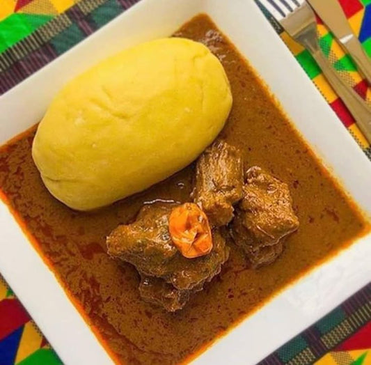 Foutou Banane - Sauce Graine